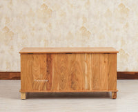 Deccan Slatted Trunk Box Storage Coffee Table Furniselan Natural Finish
