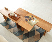 Pivot Flexi Wooden Coffee Table Multi Functions Use Coffee & Side Table Natural Oak  Finish