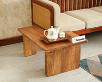 Pivot Flexi Wooden Coffee Table Multi Functions Use Coffee & Side Table Natural Oak  Finish