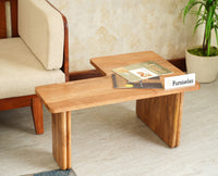 Pivot Flexi Wooden Coffee Table Multi Functions Use Coffee & Side Table Natural Oak  Finish