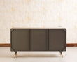 Boston Solid Wood Rattan Cane Two Door Sideboard with three Drawers - Sideboard - Furniselan Slate-Grey