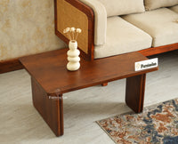 Pivot Flexi Wooden Coffee Table Multi Functions Use Coffee & Side Table Teak Finish