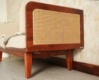 Boston Wooden Luma Three Seater Sofa Brown Finish