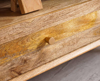 Boston Solid Wood Rattan Cane Tv Cabinet - Tv Cabinet - Furniselan Natural-Finish