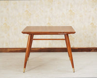 Boston Solid Wood Square Dining Table Four Seater Furniselan Brown-Finish