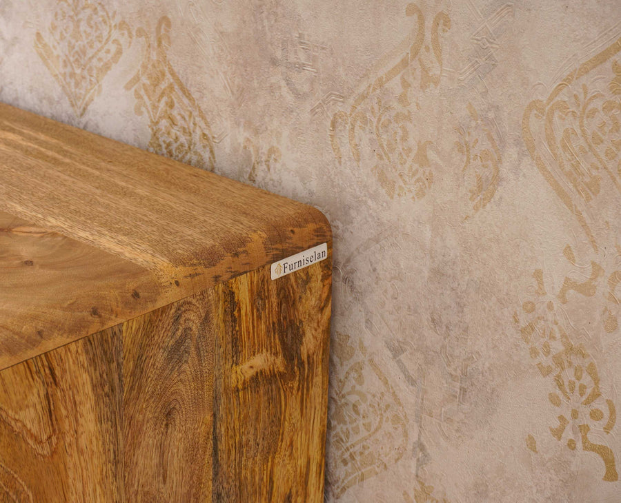 Boston Solid Wood Rattan Cane Tv Cabinet - Tv Cabinet - Furniselan Natural-Finish