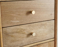 Boston Solid Wood Tv Entertainment Unit Set Of Three Cabinets Furniselan Natural Finish