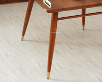 Boston Solid Wood Square Dining Table Four Seater Furniselan Brown-Finish