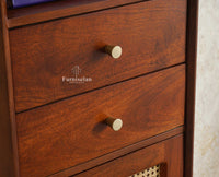 Boston Solid Wood Tv Entertainment Unit Set Of Three Cabinets Furniselan Brown Finish