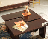 Pivot Flexi Wooden Coffee Table Multi Functions Use Coffee & Side Table Grey Finish