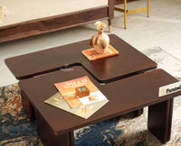 Pivot Flexi Wooden Coffee Table Multi Functions Use Coffee & Side Table Grey Finish