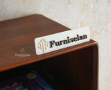 Boston Solid Wood Tall Bookshelf Unit File Rack Furniselan Brown Finish