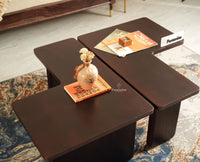 Pivot Flexi Wooden Coffee Table Multi Functions Use Coffee & Side Table Grey Finish