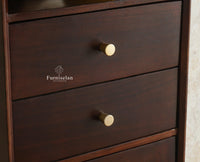 Boston Solid Wood Tv Entertainment Unit Set Of Three Cabinets Furniselan Grey Finish