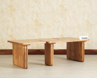 Pivot Flexi Wooden Coffee Table Multi Functions Use Coffee & Side Table Natural Oak Finish