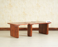 Pivot Flexi Wooden Coffee Table Multi Functions Use Coffee & Side Table Brown Finish
