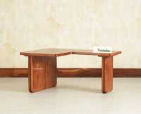 Pivot Flexi Wooden Coffee Table Multi Functions Use Coffee & Side Table Brown Finish