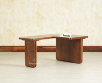 Pivot Flexi Wooden Coffee Table Multi Functions Use Coffee & Side Table Teak Finish
