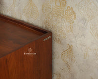 Wellington Solid Wood Sideboard Cabinet Two Door Furniselan Brown Finish