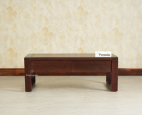 Ibiza Modern Coffee Table Two Drawers Grey Finish