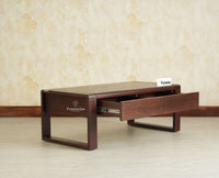 Ibiza Modern Coffee Table Two Drawers Grey Finish