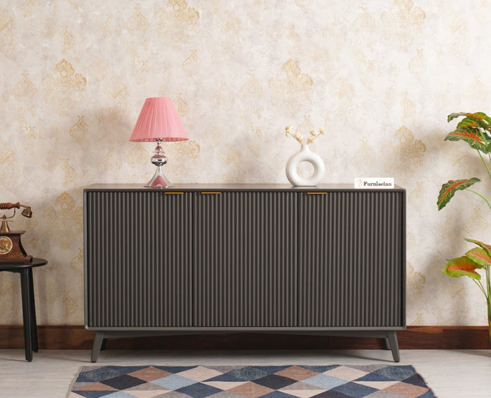 Bengaluru Solid Wood Three Door Sideboard Cabinet Furniselan