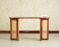 Boston Luma Wooden Entryway Console Table Brown Finish