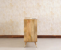Boston Solid Wood Three Door and Three Drawer Sideboard Cabinet - Sideboard - Furniselan Natural-Finish