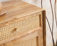 Boston Solid Wood Three Door and Three Drawer Sideboard Cabinet - Sideboard - Furniselan Natural-Finish