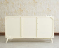 Bengaluru Solid Wood Two Door and Three Drawer Sideboard Cabinet Furniselan Frosty White