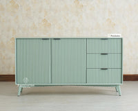 Bengaluru Solid Wood Two Door and Three Drawer Sideboard Cabinet Furniselan Silt Green