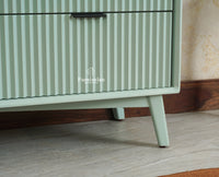 Bengaluru Solid Wood Two Door and Three Drawer Sideboard Cabinet Furniselan Silt Green