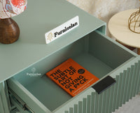 Bengaluru Solid Wood Two Door and Three Drawer Sideboard Cabinet Furniselan Silt Green 