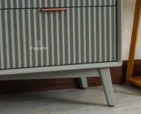 Bengaluru Solid Wood Two Door and Three Drawer Sideboard Cabinet Furniselan Cool Grey