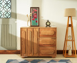 Chicago Solid Wood One  Door Three drawer Storage Cabinet