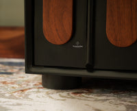 Chicago Solid Wood One  Door Three drawer Storage Cabinet Black Finish