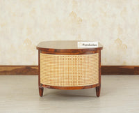 Boston Sheesham Wood Five Seater Sofa Set with Coffee Table Furniselan Brown Finish