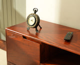 Bressels Wooden Tv Cabinet Media Unit Brown Finish