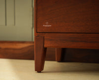 Bressels Wooden Tv Cabinet Media Unit Brown Finish
