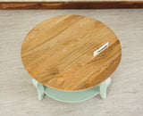 Mumbai Solid Wood Round Coffee Table - Coffee Table - Furniselan Silt Green