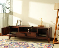Bressels Wooden Tv Cabinet Media Unit Grey Finish