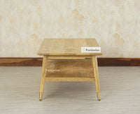 Boston Solid Wood Rattan Cane One Drawer Coffee Table Furniselan Natural Finish