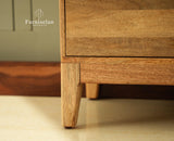 Bressels Wooden Tv Cabinet Media Unit Natural Finish