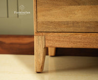Bressels Wooden Tv Cabinet Media Unit Natural Finish