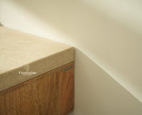 Boston Solid Wood Cane Shoe Storage Bench for Entryway Natural Finish