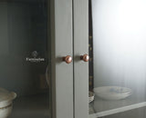 Bengaluru Solid Wood Crockery Cabinet four Doors Furniselan Cool Grey