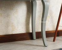 Mumbai Solid Wood Two Drawer Console Table Furniselan Cool Grey