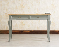 Mumbai Solid Wood Two Drawer Console Table Furniselan Cool Grey