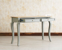 Mumbai Solid Wood Two Drawer Console Table Furniselan Cool Grey