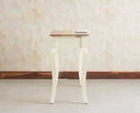 Mumbai Solid Wood Two Drawer Console Table Furniselan Frosty White